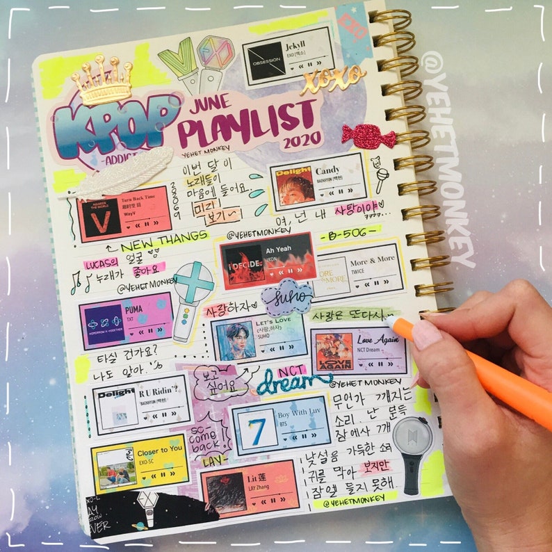 NCT Dream Hit Songs INDIVIDUAL Kpop Journal Stickers  Etsy