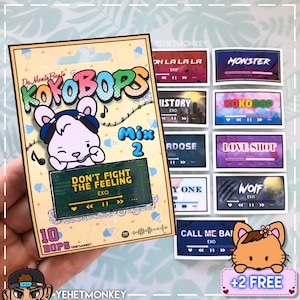 EXO- Hit Songs Mix 2 Kpop Journal Aufkleber
