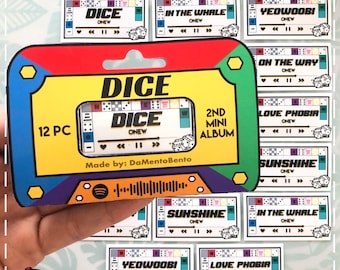Onew- Dice Album Kpop Journal Stickers