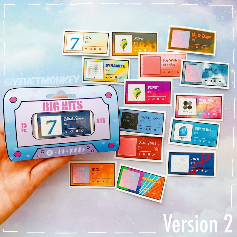 BTS BIG HITS Ver 2 Songs Kpop Journal Stickers