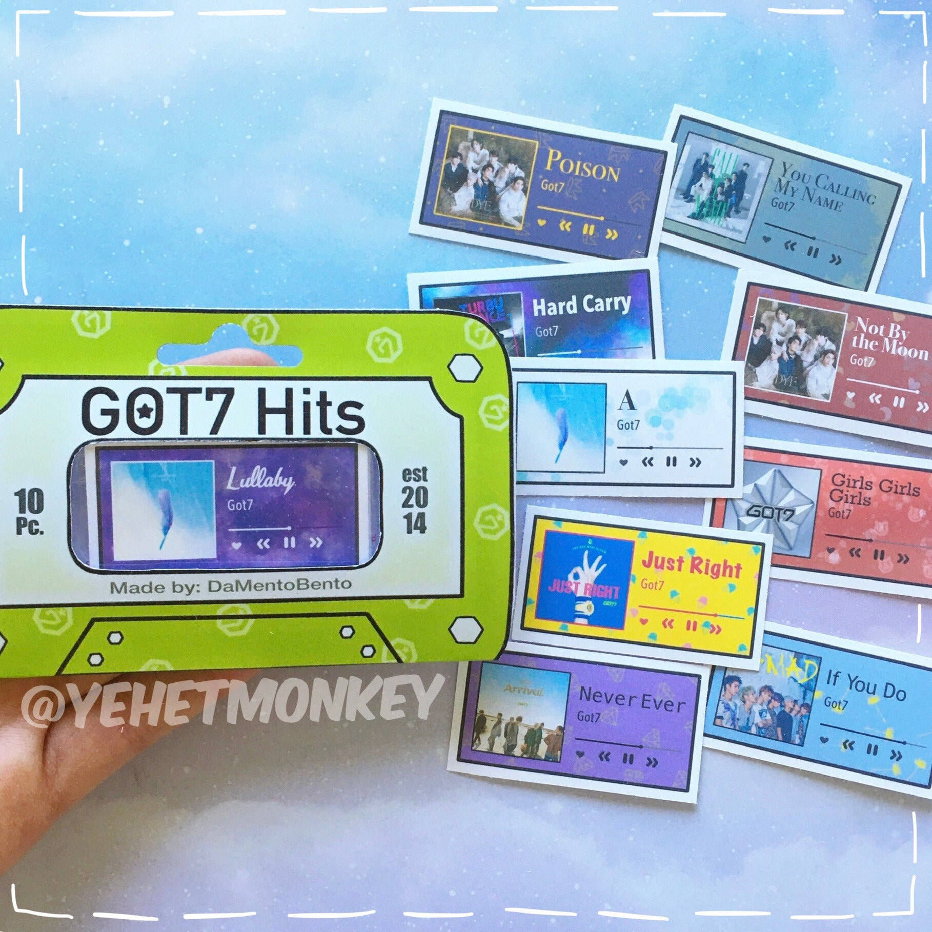 got7 hit songs kpop journal stickers etsy canada