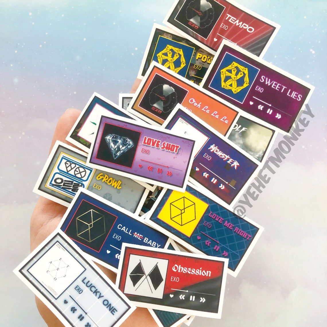 EXO Hit Songs V2 Kpop Journal Stickers Etsy