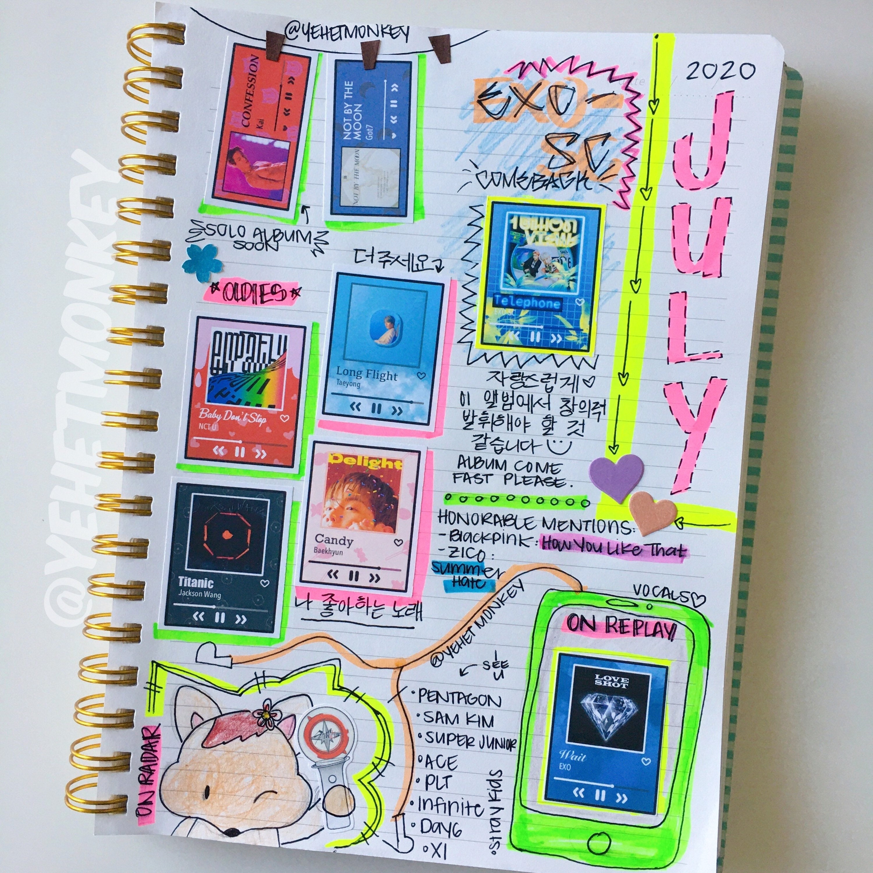 Custom Kpop Songs Journal Stickers Etsy