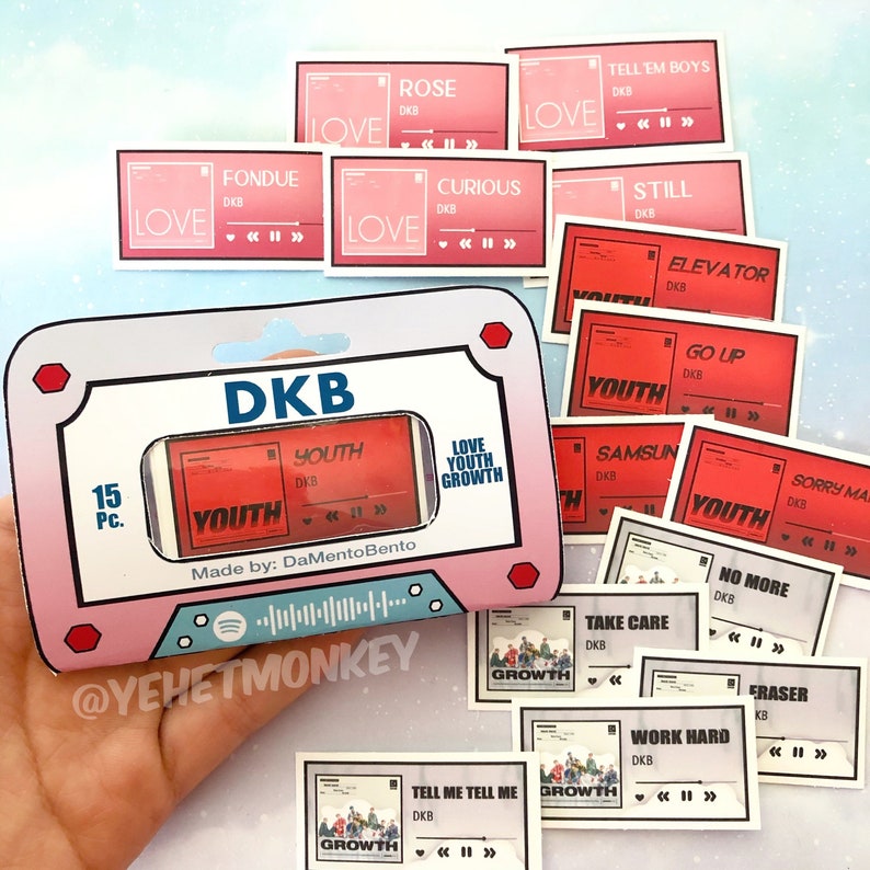 Growth Albums Kpop Journal Stickers Love DKB Youth