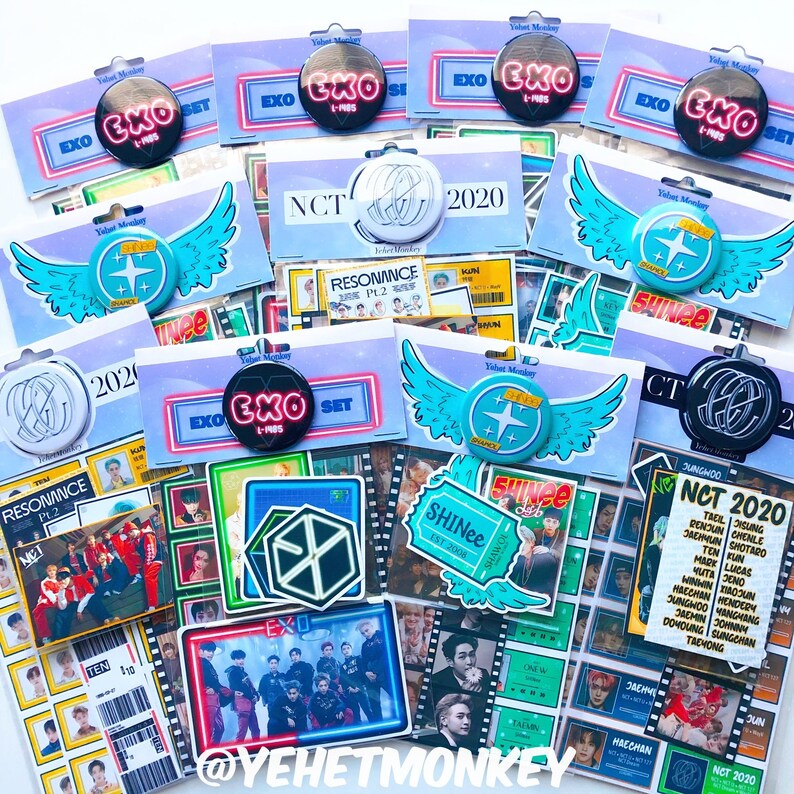 NCT 2020 Pt1 Sticker /& Pin Set Kpop NCT