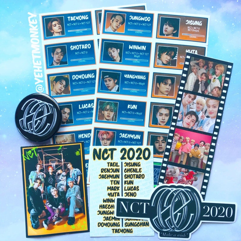 NCT 2020 Pt1 Sticker /& Pin Set Kpop NCT