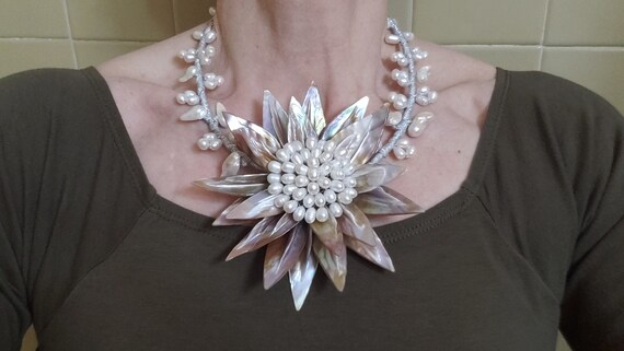 Audaciously large Statement Sunburst Necklace & 1… - image 1
