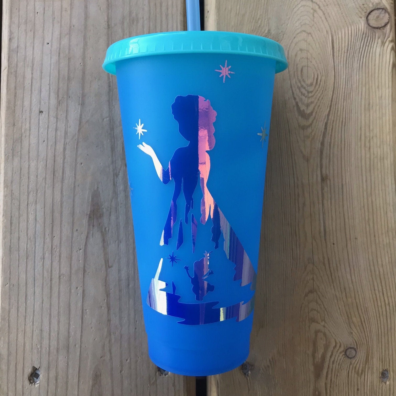Frozen Inspired Cup Elsa Inspired Cup Olaf Cup Color Etsy