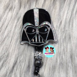 Black helmet villain badge reel,Galaxy medical badge reel, nurse badge reel, RN badge reel, retractable ID badge reel, Pediatrics badge reel