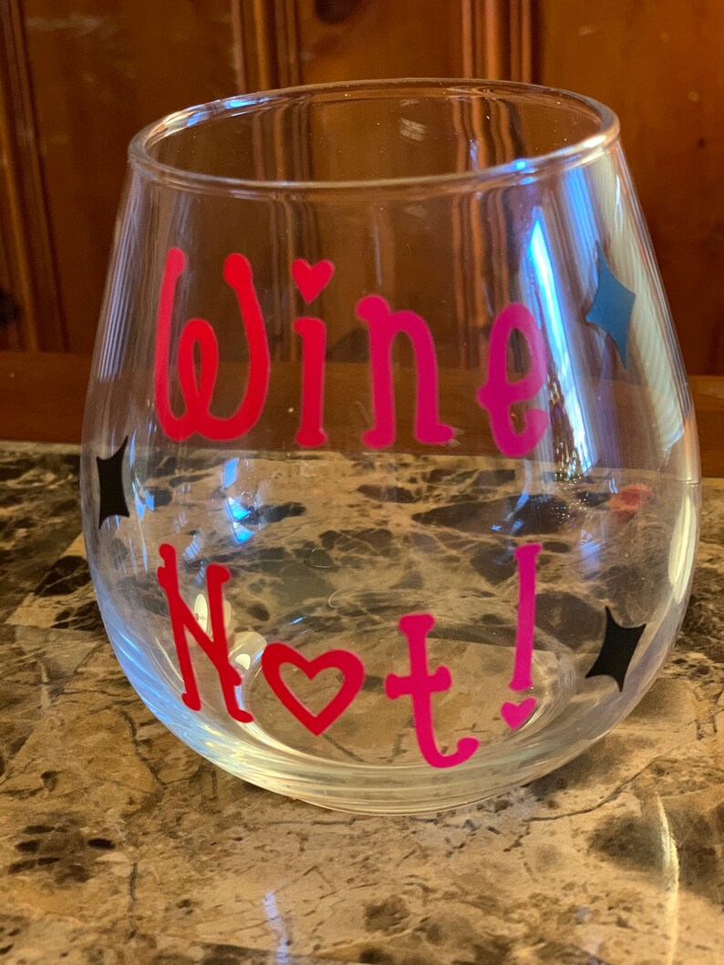 Custom made wine glasses. Stem or stem less Etsy