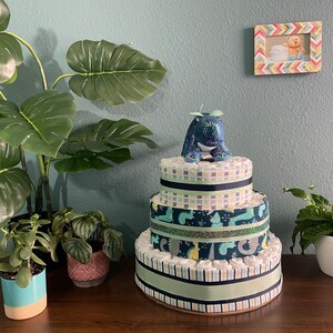 Dino Diaper Cake- 3 Tier