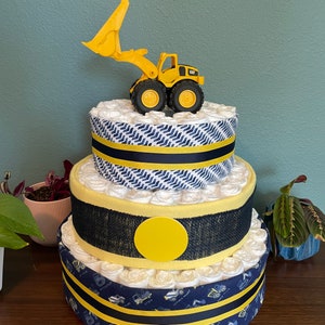 Bulldozer Diaper Cake- 3 Tier