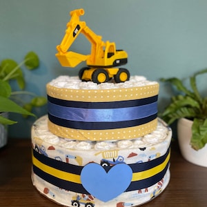 Excavator Diaper Cake- 2 Tier