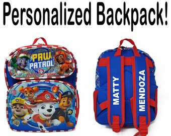 personalized paw patrol backpack