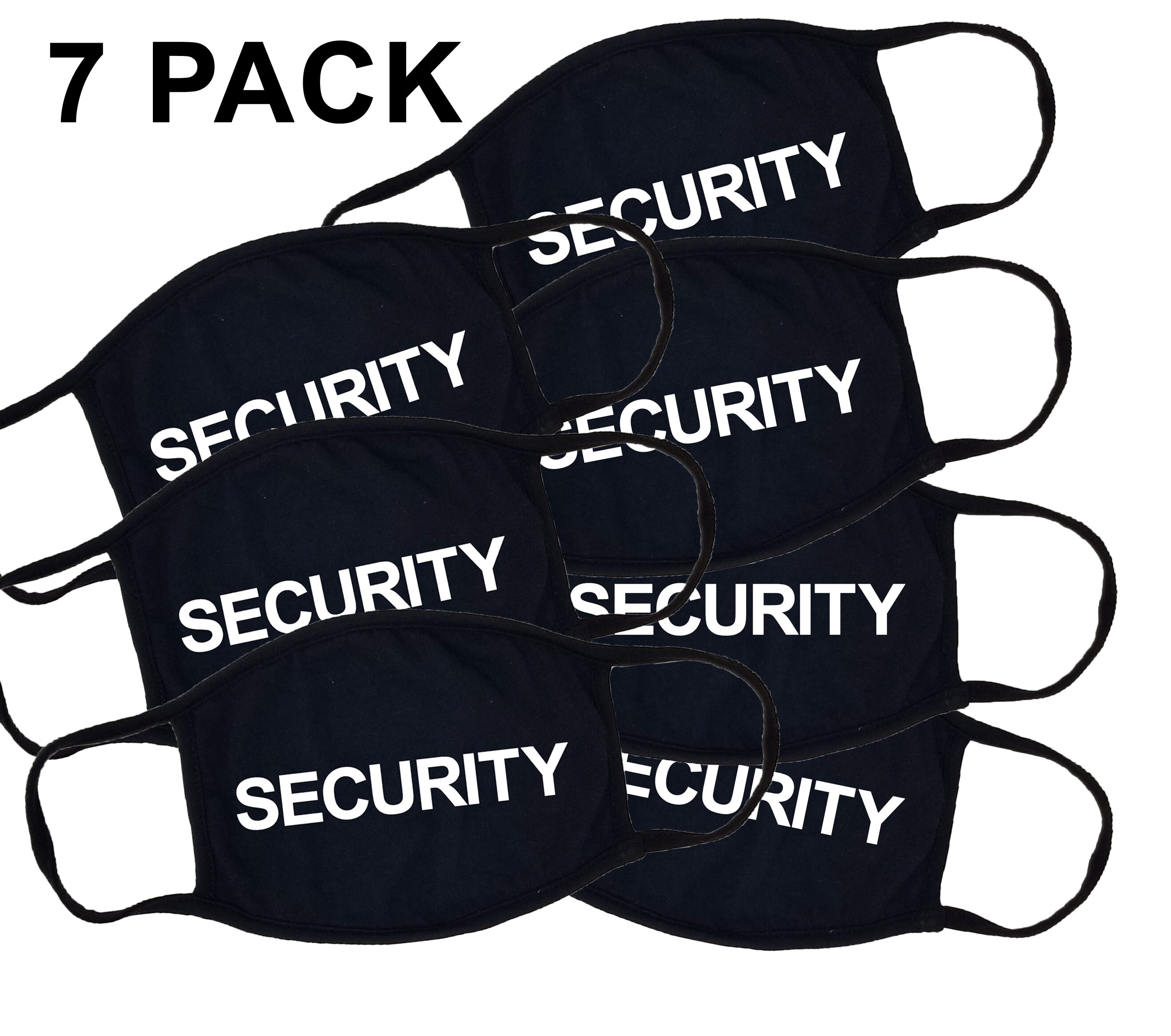 Security Guard Adult Black Face Mask Glows in the Dark 100 Etsy