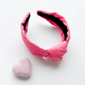 Bright Pink Knotted Headband, Knotted Headband, Women&#39;s Headband, Colorful, Gift, pink, all pink, pink headband