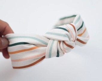 Knotted Headbands, Fall Plaid Headband, Women's Headband