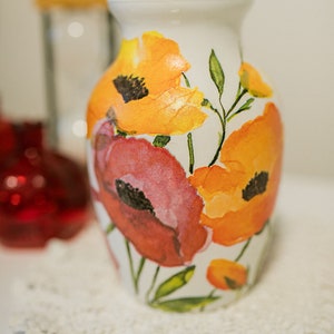 Handmade Decoupaged Vase, Decorative Vase, Vase for Flowers, Vase for Centerpieces, Vases Pod, Table Decor, Wedding Gifts, Gifts for Mom