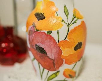 Handmade Decoupaged Vase, Decorative Vase, Vase for Flowers, Vase for Centerpieces, Vases Pod, Table Decor, Wedding Gifts, Gifts for Mom