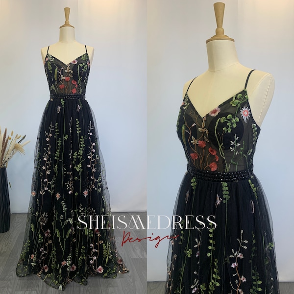 Eve Black Floral Dress