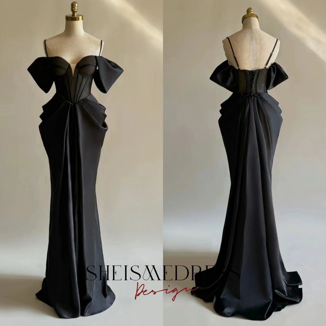 Black Spaghetti Strap Black Spaghetti Strap Bridesmaid Dresses off ...