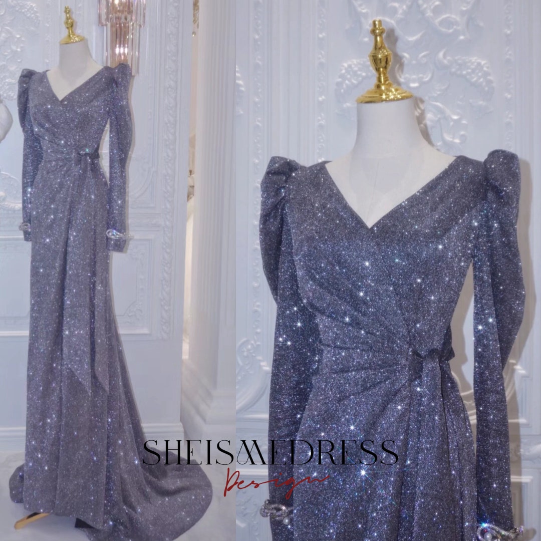 Enchanting Shiny Sequin Strapless Sheath Long Prom Dress Evening Dress DP6332