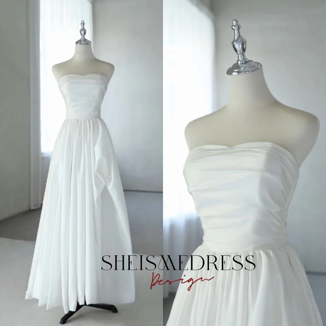 Wedding Reception Dress, Ivory Bridal Dress, Elopement Dress, Vintage