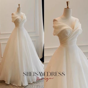 Gorgeous Wedding Dress Organza Wedding Dress Simple Wedding Dress Sweetheart Bridal Gowns