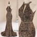 Shining Sequins Mermaid Prom Dress with Feathers