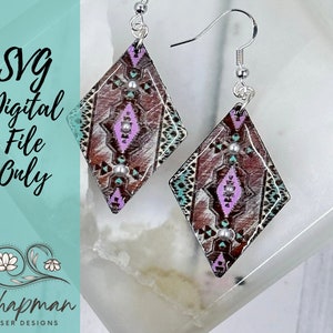 Southwestern Aztec Laser Earring Files | Laser Cut File | Digital File | Earring Svg | Digital Download | Western Earring | Boho | Navajo