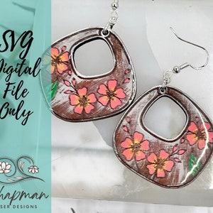 Boho Chic Floral Earring Design - Ready-to-Cut SVG Laser File