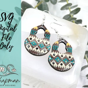 Stunning Tribal Aztec Laser Earring File | Laser Earring SVG