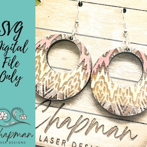 Southwestern Print Earring SVG / Earring File / Laser File / Southwestern SVG
