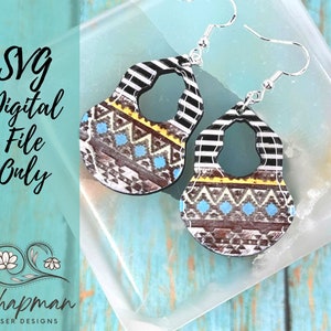 Tribal Boho Laser Earring File | Laser Earring SVG