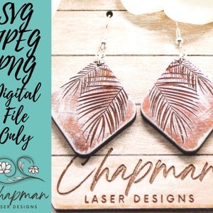 Tropical leaf Laser Earring File / Tropical Leaf SVG / Laser File
