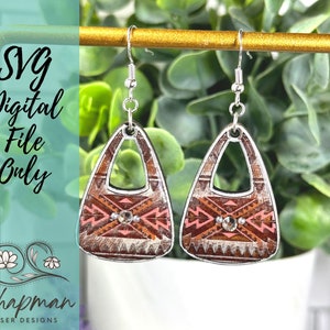 Southwestern Aztec Earring laser Cut File