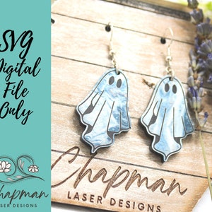 Ghost Laser Cut Earring File /Halloween Earring File / Laser Earring File / Ghost Earring