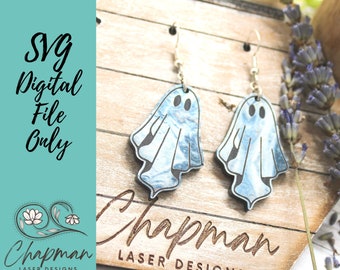 Ghost Laser Cut Earring File /Halloween Earring File / Laser Earring File / Ghost Earring