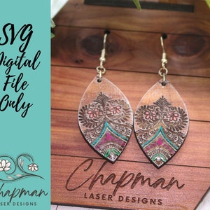Earring SVG / Laser File / Laser SVG / Patterned Earring SVG