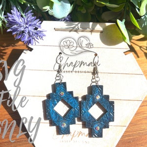Aztec Pattern Earring SVG /  Aztec SVG / Tribal Earring / Southwest Earring SVG / Tribal Aztec Engraved Earring Digital Download