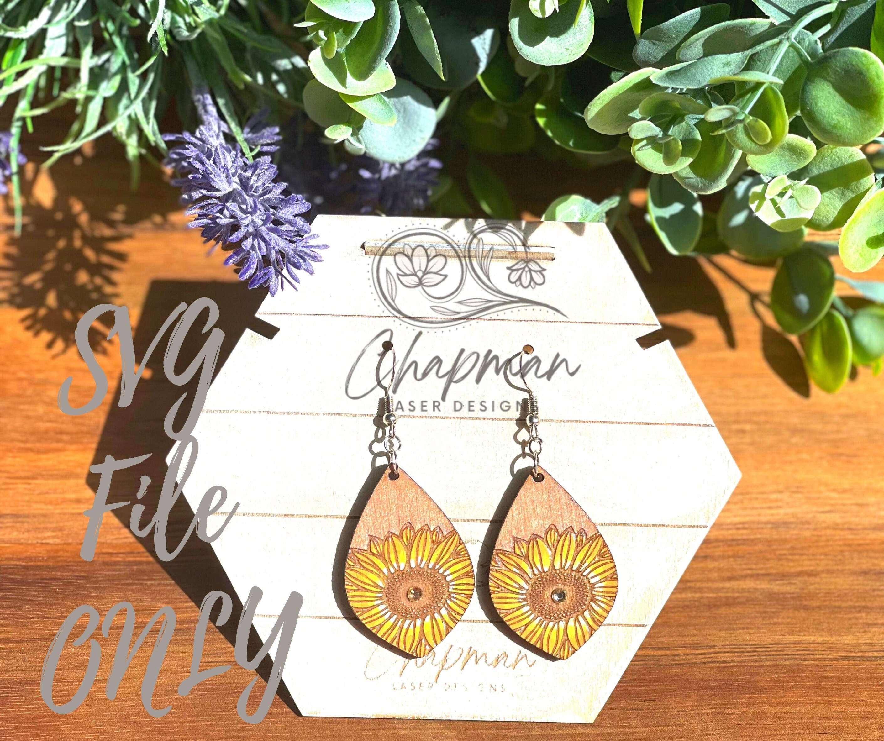 Sunflower Earring SVG / Sunflower SVG / Earring SVG / Earring Etsy