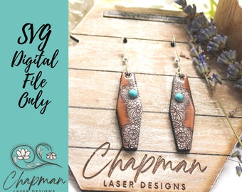 Boho Lace Earring File / Laser Earring file / SVG / Western Earring File