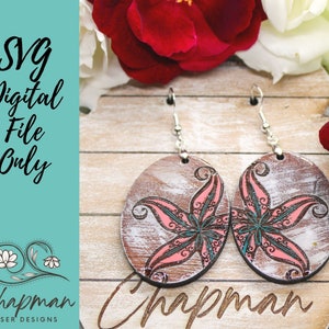 Starfish Earring SVG / Ocean Earring SVG / Beach Earring File / Laser Earring File