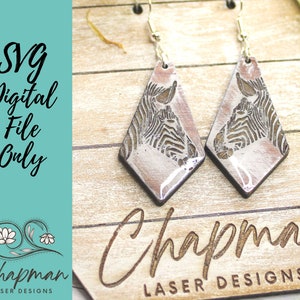 Zebra Laser Earring File / Laser File / Zebra Earring SVG