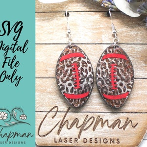 Leopard Football Laser Earring File / Laser Earring File / Football Lasr File