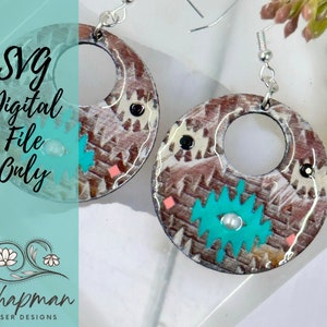 Navajo Pattern Laser Earring Files | Laser Cut File | Digital File | Earring Svg | Digital Download | Western Earring Svg | Boho | Aztec