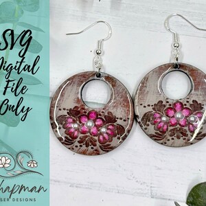 Delicate Dutch Blooms | Earring SVG Design for Laser Cutting | Laser Earring SVG