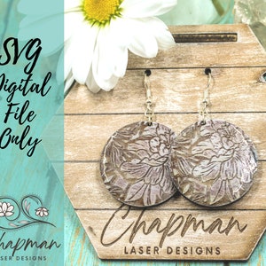 Flower Earring Svg | Laser Cut File | Digital Download Only | Floral Earrings | Floral Earring Svg