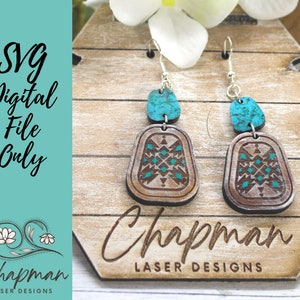 BOHO Aztec Two Part Laser Earring File / Earring File / Laser File / Earring SVG