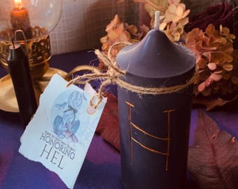 Honoring Hel |Hel Candle | Norse Candle | Pagan Candle | Altar Candle | Ritual Candle | Witchcraft Candle Gift | Pagan Spell Gift | Odin